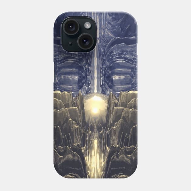 Golden Fractal Environment Phone Case by perkinsdesigns