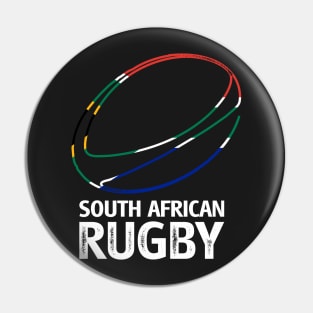 Rugby Ball South Africa Flag Pin