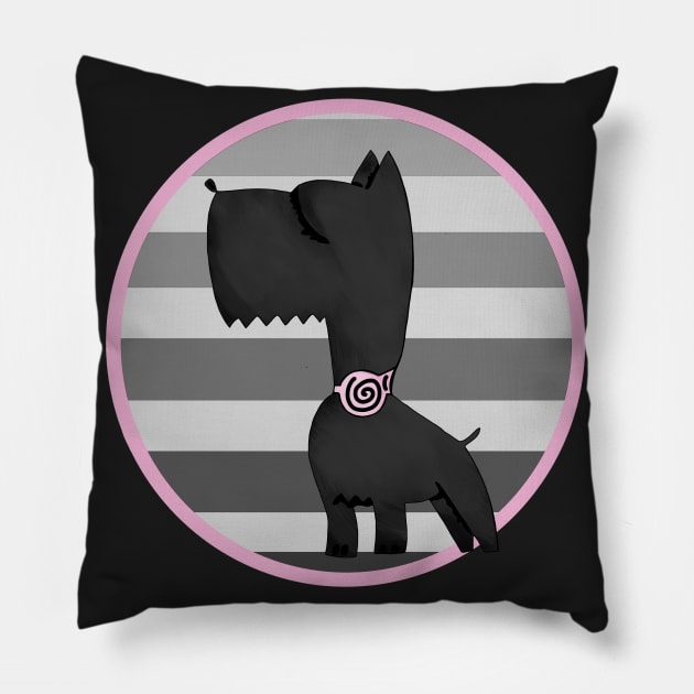 Sassy Scottish Terrier Pillow by Slightly Unhinged