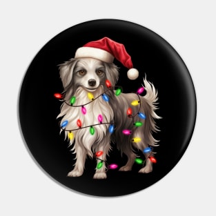Christmas Dog Chinese Crested Pin