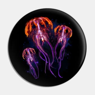 Jellyfish, Swimming In The Ocean Pin