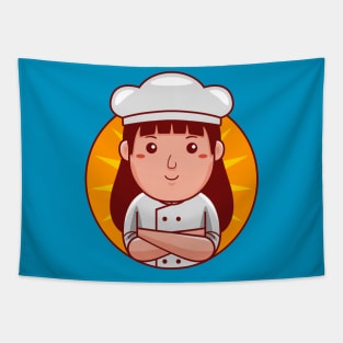 Chef Woman Tapestry