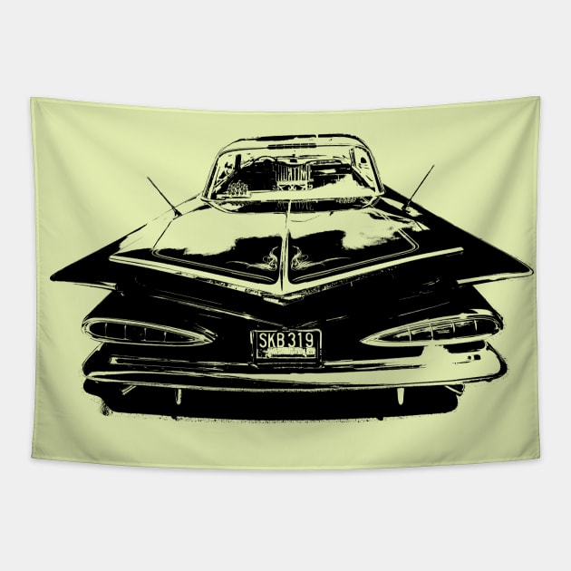 1959 Chevy Impala Lowrider Tapestry by JonnyFivePhoto