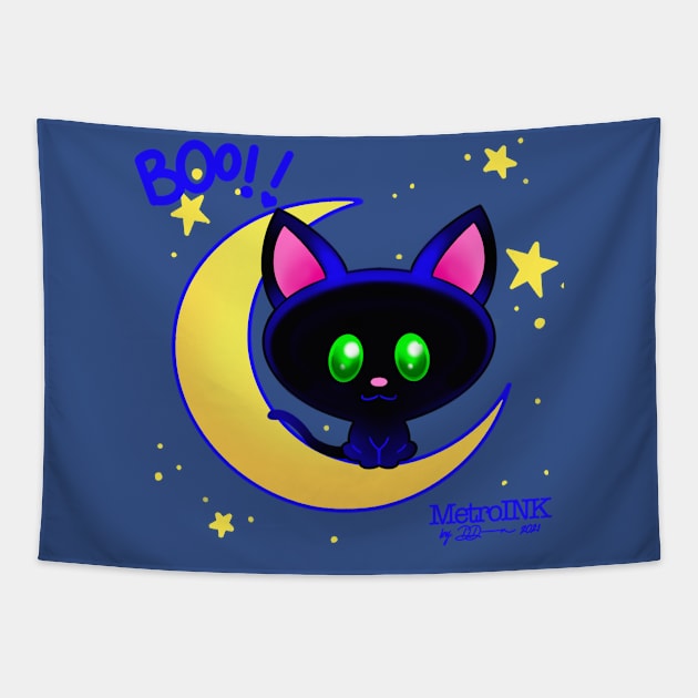 BooBoo Kitty Tapestry by MetroInk