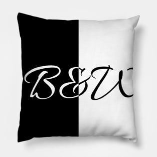 Minimalistic black and white B&W Pillow