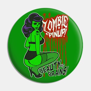 Bombshell Zombie Pinup Pin