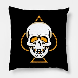 Skull and ace of spades Pillow