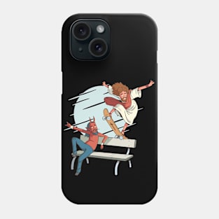 Skateboarding Jesus Phone Case