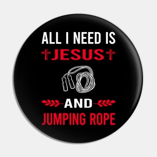 I Need Jesus And Jump Jumping Rope Rope Skipping Pin