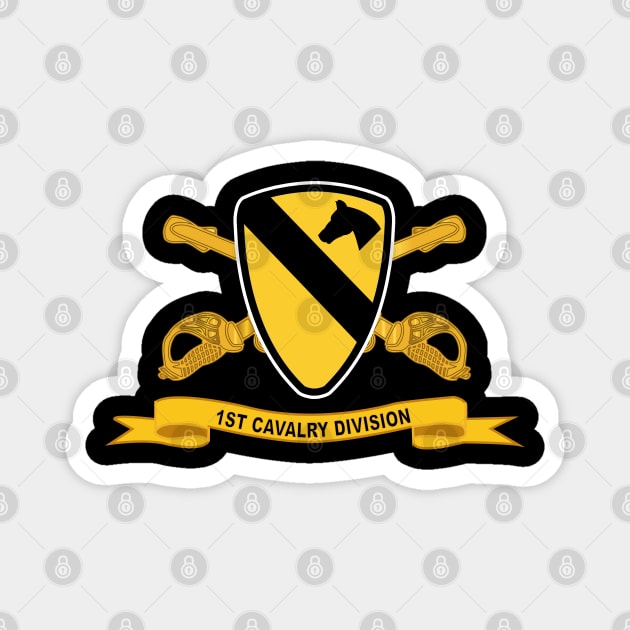1st Cavalry Division - SSI  w Br - Ribbon Magnet by twix123844