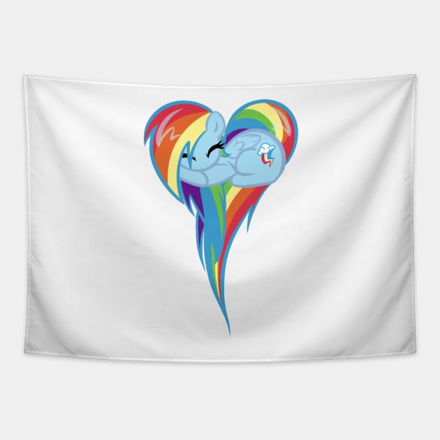 Heart Of Rainbow Dash Tapestry by BambooDog