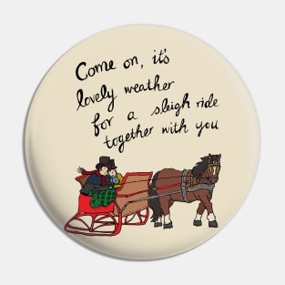 Christmas sleigh ride - male couple Pin