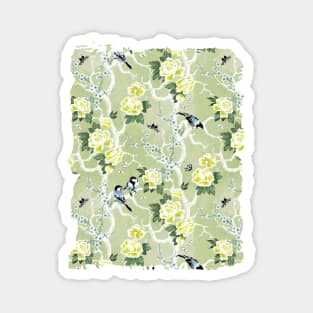 Chinoiserie birds in green Magnet