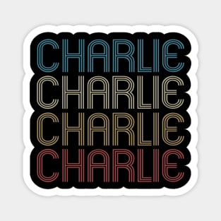 Vintage Charlie First Given Name Pride Retro Pattern Magnet