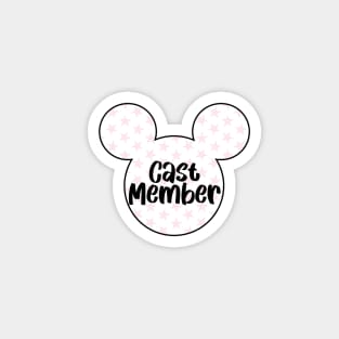 cast member pink and white ears Magnet