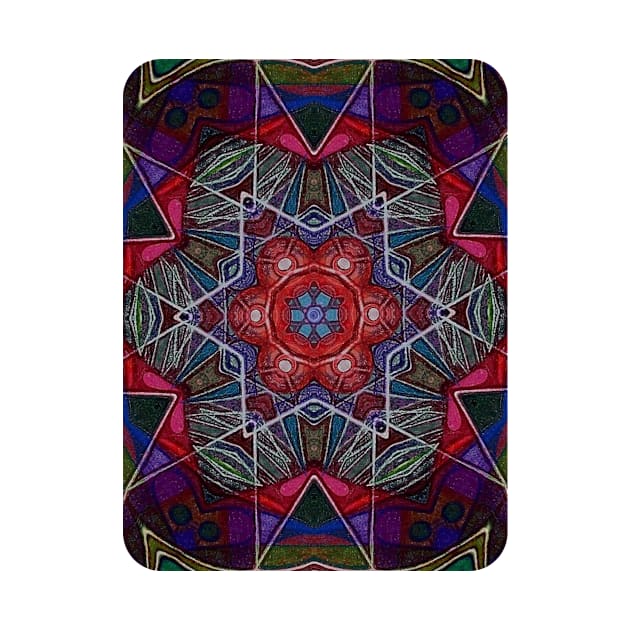 Psychedelic Kaleidoscopic Multi-Color Mandala Number 7 by SpotterArt