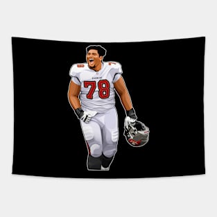 Tristan Wirfs #79 Celebrates Tapestry