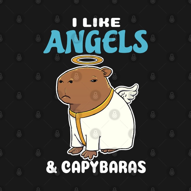 I Like Angels and Capybaras Cartoon by capydays