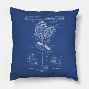 Climbing Anchor Patent - Rock Climber Art - Blueprint Pillow