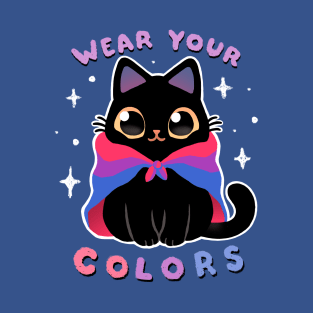 Bisexual LGBT Pride Cat - Kawaii Rainbow Kitty - Wear your colors T-Shirt