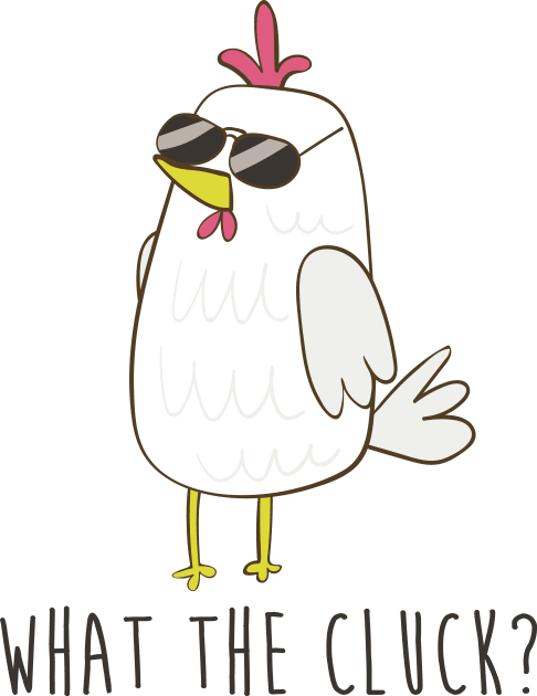 What The Cluck, Funny Chicken Kids T-Shirt by Dreamy Panda Designs