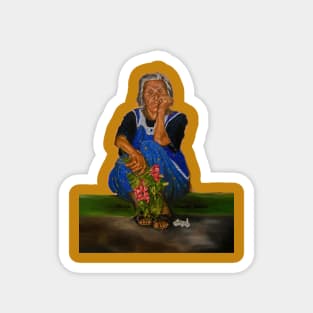 The Parga Flower Seller Magnet