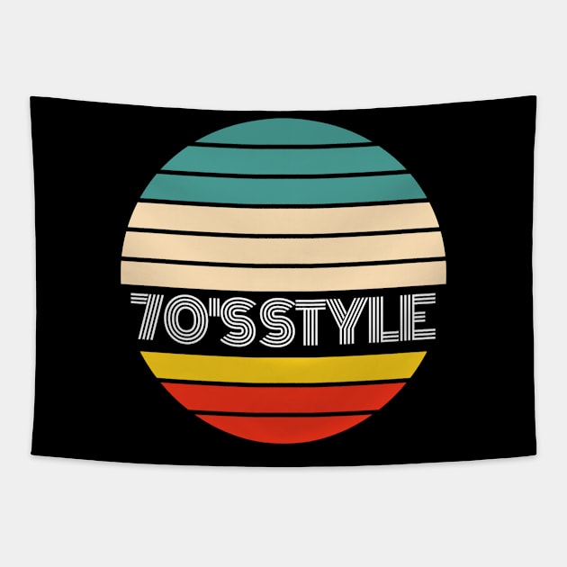Retro 70’s Style Fashion and Decor (WHITE TEXT) Tapestry by Xtian Dela ✅