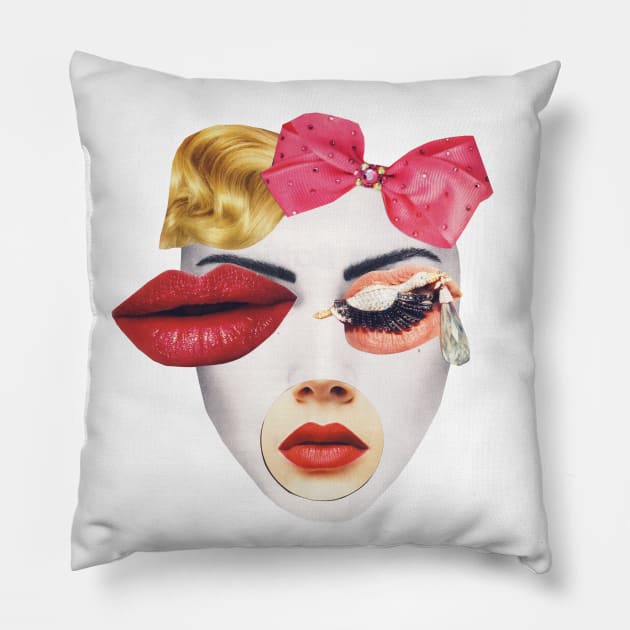Portrait of a Girl Pillow by Luca Mainini