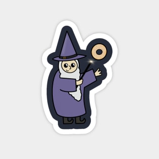 Funny Wizard, Donut Lover Magnet