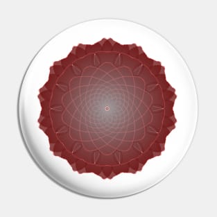 coral color  Mandala Intricate Patterns Symmetrical Design Pin