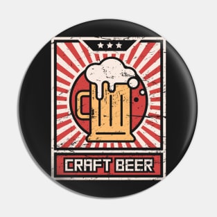 CRAFT BEER – Vintage Style Propaganda Poster Pin