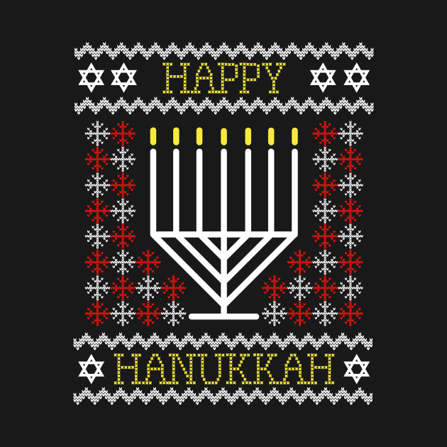 Happy Hanukkah Ugly T Shirt for Men & Women by mnktee