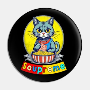Soupreme American Cute Cat With United States FLag Pin