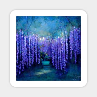 Floral Garden Purple Wisteria Magnet