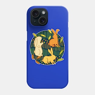 MID-MORNING MODERN BACKYARD Bunnies Phone Case