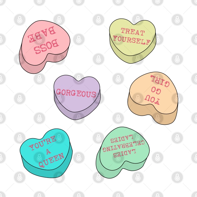 Galentines Day conversation hearts. by Feisty Designs 