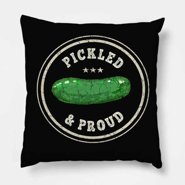 Pickled & Proud Pillow by FrootcakeDesigns