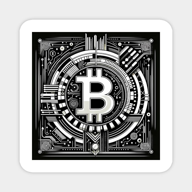 Digital Genesis: The Circuitry of Bitcoin Magnet by heartyARTworks