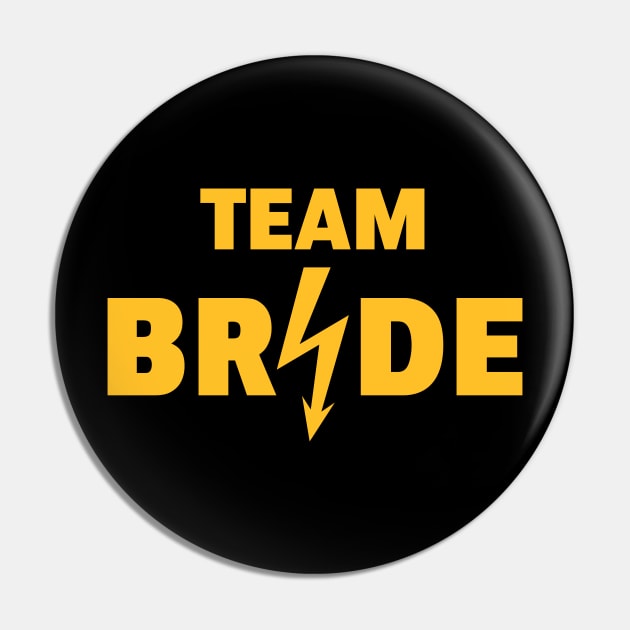 Team Bride Flash (Hen Night / Bachelorette Party / Gold) Pin by MrFaulbaum