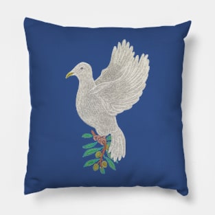 Dove With Olive branch Pillow