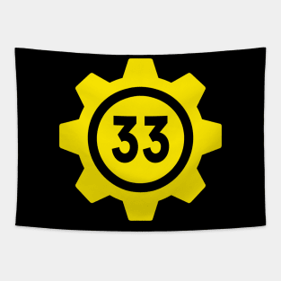 Vault 33 Gear Logo Tapestry