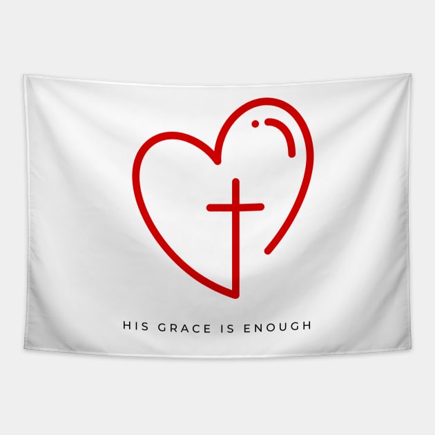 His Grace is Enough V11 Tapestry by Family journey with God