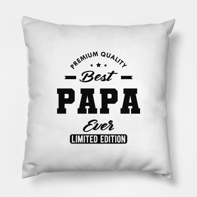 Best Papa Ever Pillow by KC Happy Shop