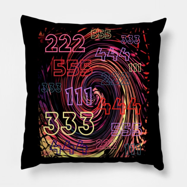 Numerology, Law of Attraction, Repeated Numbers Pillow by Kenen's Designs