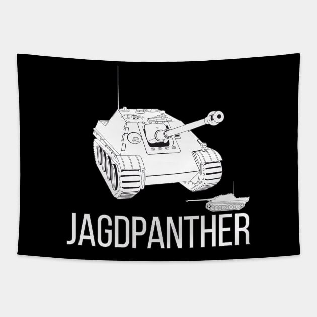 Jagdpanther German tank destroyer Tapestry by FAawRay