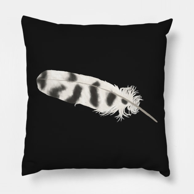 Snowy Owl Feather Pillow by TrapperWeasel