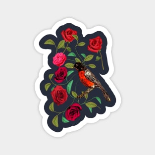 Roses and Robins Magnet