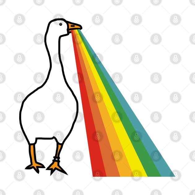 Animals with Rainbow Puke Gaming Goose by ellenhenryart