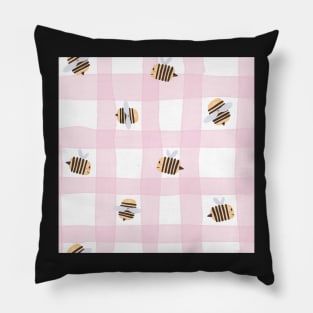 Hand drawn Bee pattern Pillow