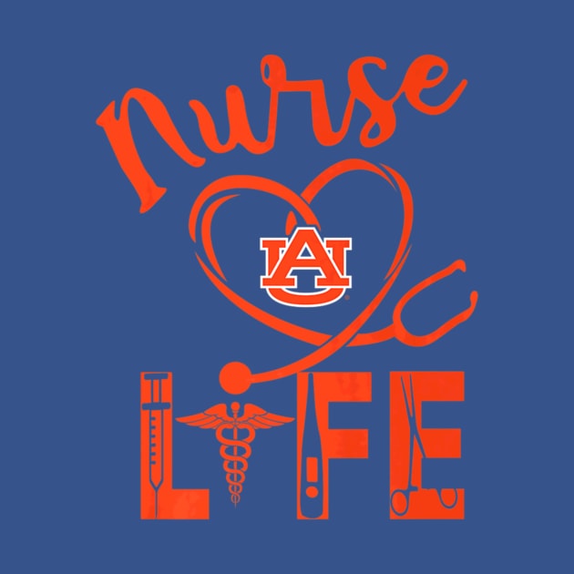 Auburn Tigers Nurse Life  Apparel by Stick Figure103